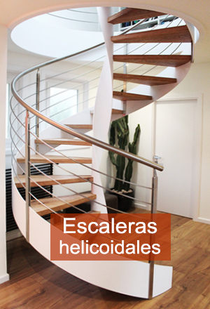 escaleras para uso en interiores en gipuzkoa, de tipo helicoidal y de caracol