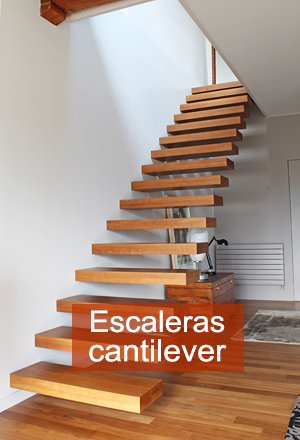 escaleras estilo voladas, con peldaños al aire, tambien conocidas como escaleras cantilever, conoce a Ibarkalde