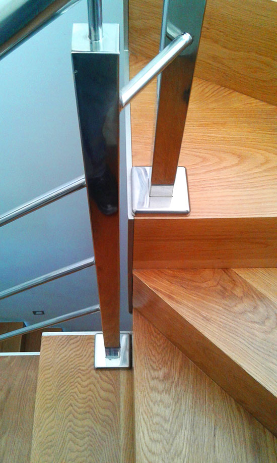 escaleras de acero inoxidable con diseños a medida