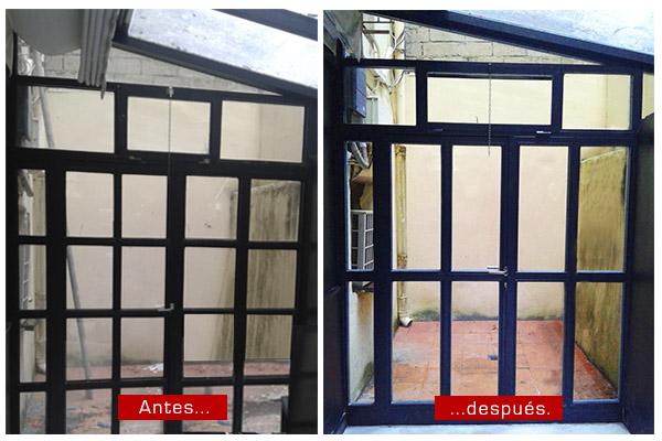 Antes y después de cerramientos metálicos en Hernani-Gipuzkoa