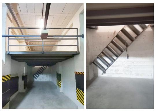 sistema de replegado de escaleras abatibles con piston