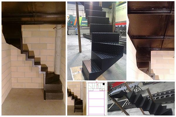 Entreplanta metálica con escalera de acceso en trastero entreplantas metalicas en gipuzkoa a medida. En hierro y para espacios reducidos