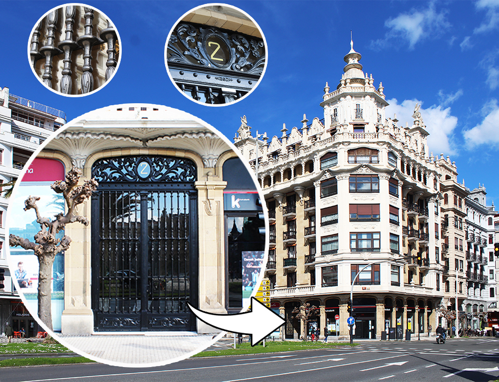 Ibarkalde ha restaurado esta imponente puerta de portal del paseo colón 2 de San Sebastián. Retirada, reparación, granallado, metalizado, termolacado. Un servicio integral.