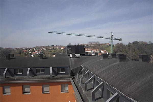 medidas de seguridad en trabajos de altura y azotea del Hospital san juan de dios de san sebastian donostia