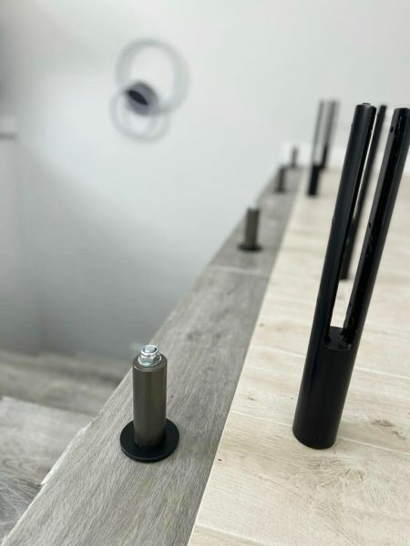 soporte para barandilla de cristal de facil montaje a suelo vidrios desde 6+6 hasta 8+8